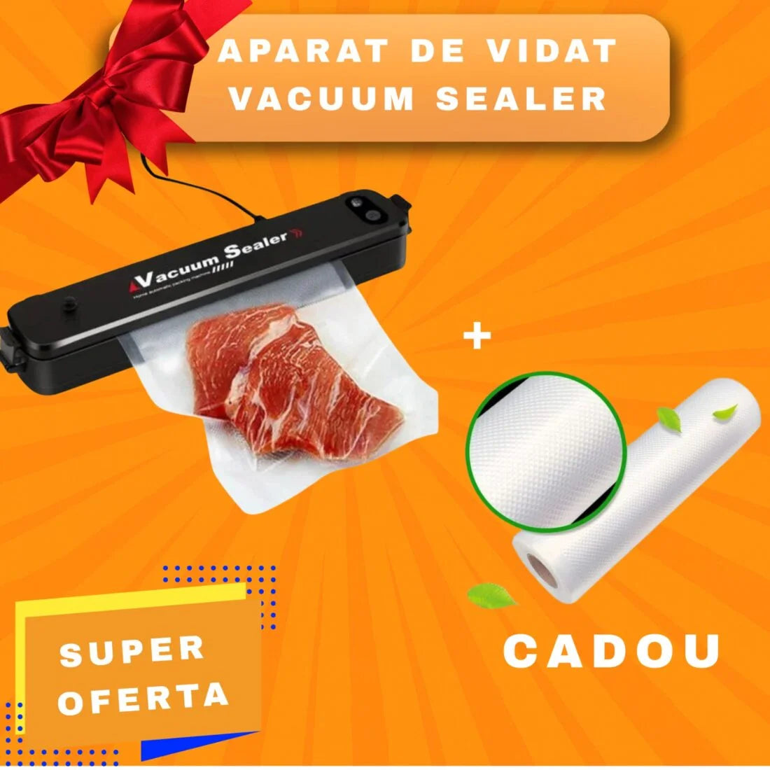 Aparat de vidat VACUUM SEALER+Pungi CADOU