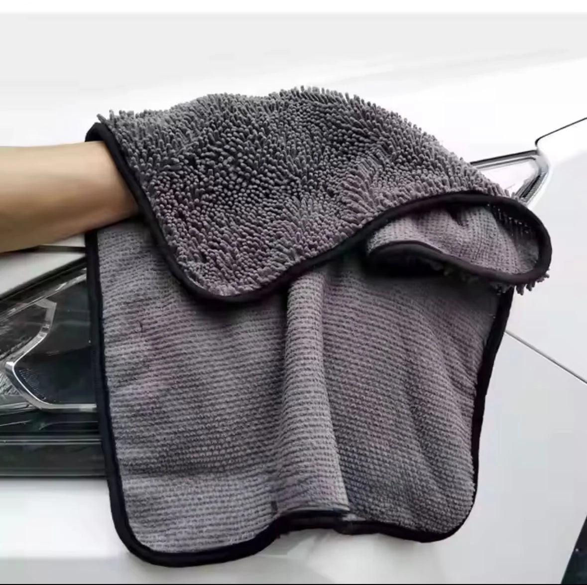 Laveta auto din microfibra, 40x40 cm, Negru