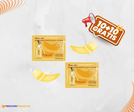 Set 10+10 GRATIS PLASTURI CU AUR 24K SI COLAGEN