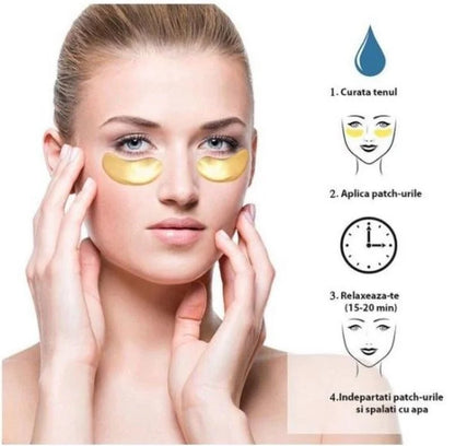 Set 10+10 GRATIS PLASTURI CU AUR 24K SI COLAGEN