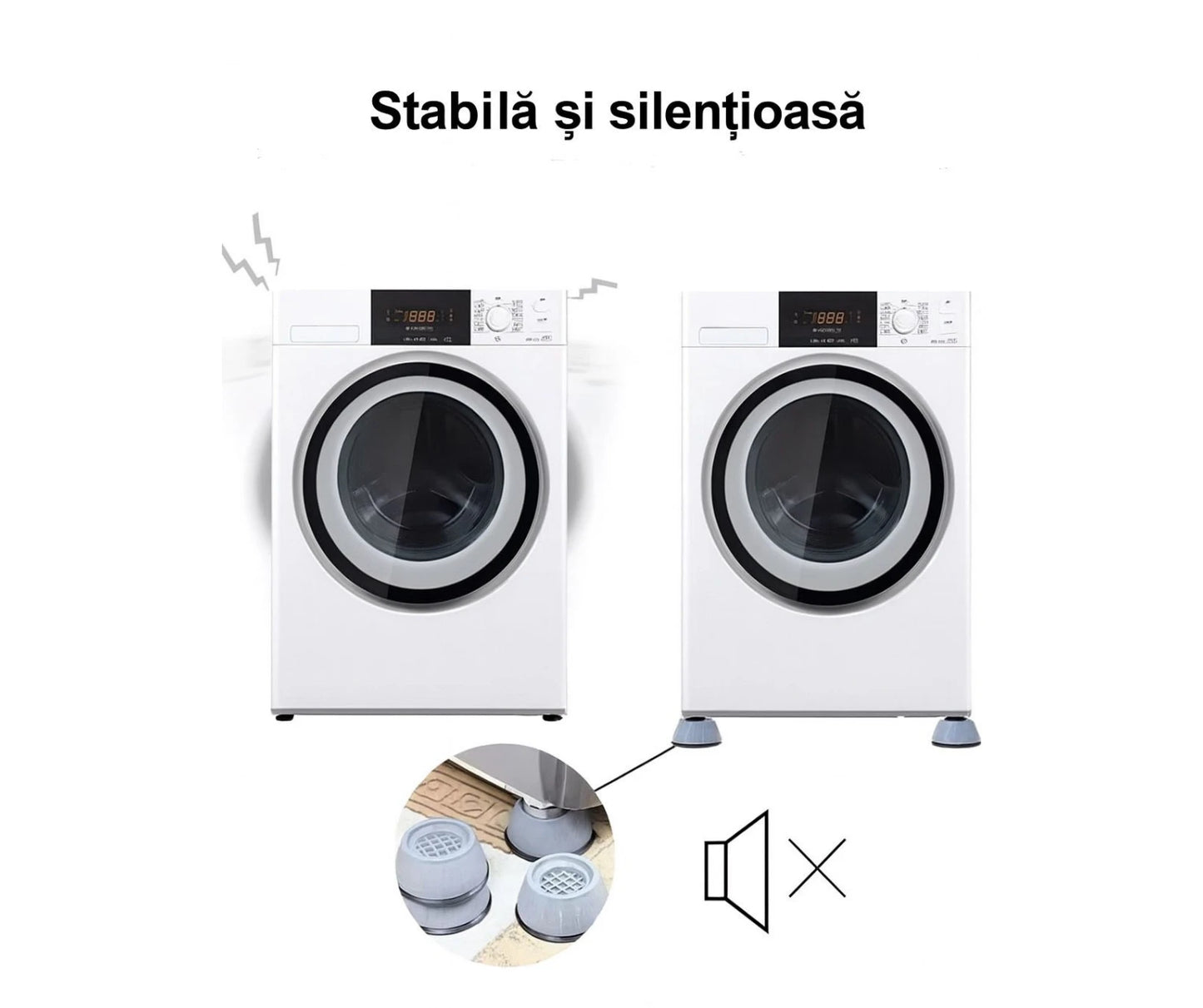 Set de 4 suporti anti-zgomot si antiderapanti