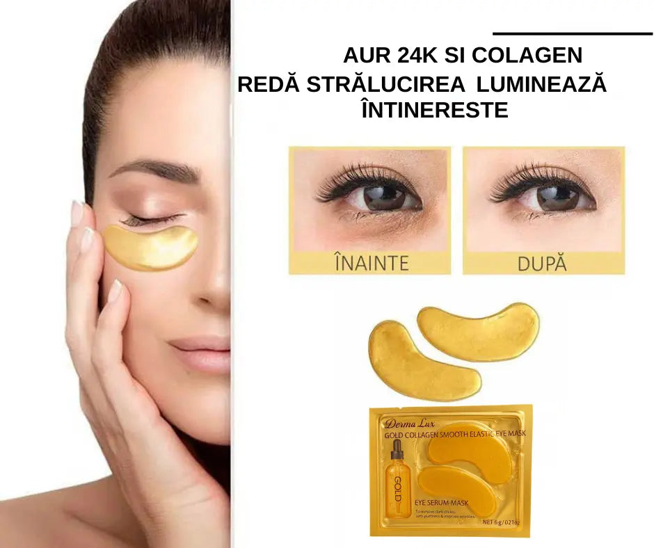 Set 10+10 GRATIS PLASTURI CU AUR 24K SI COLAGEN