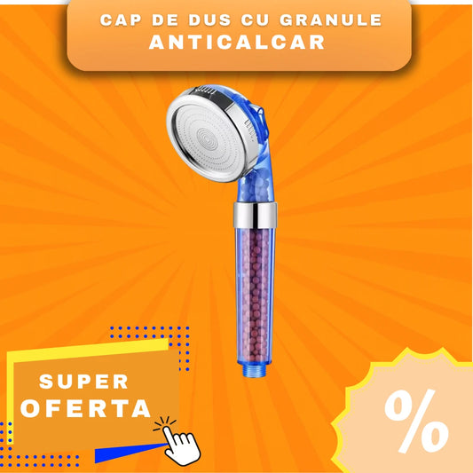 Cap de dus cu granule anticalcar